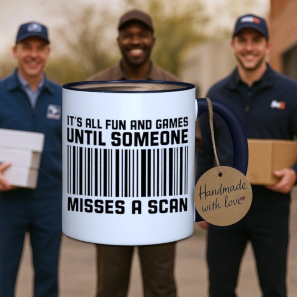 Funny “Misses a Scan” Mug for Delivery Drivers and Mail Carriers